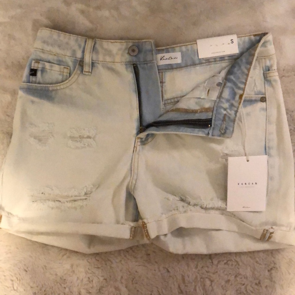 High Rise Distressed KanCan Shorts NEW WITH TAGS!